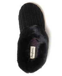 Dearfoams Women's Hannah Festive Knit Clog Slippers
