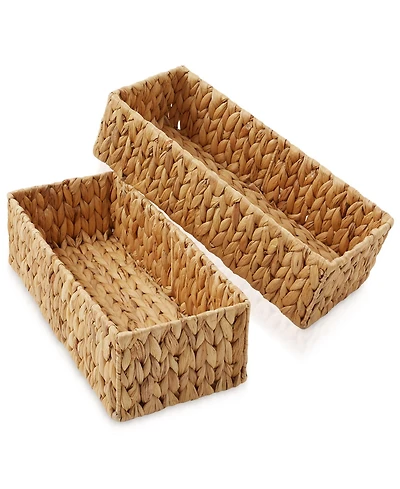 Casafield Bathroom Storage Baskets - Set of 2, Espresso