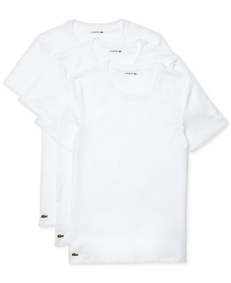 Lacoste Men's 3-Pack Regular Fit Crewneck Undershirts