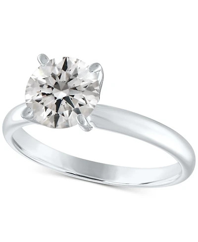 Gia Certified Diamond Solitaire Engagement Ring (2 ct. t.w.) in 14k White Gold