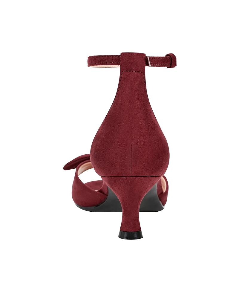 Bandolino Women's Andora Bow Kitten Heel Sandals