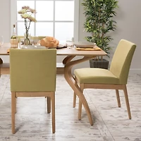 Streamdale Comfortable and Stylish Gray Linen Blended Fabric Dining Chairs