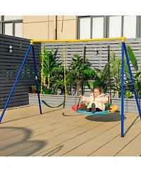 Slickblue 2-Pack Swing Set Swing Seat Replacement and Saucer Tree Swing (Without Stand)
