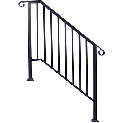 3-Step Handrail Durable Steel with Powder Coating and Easy Installation