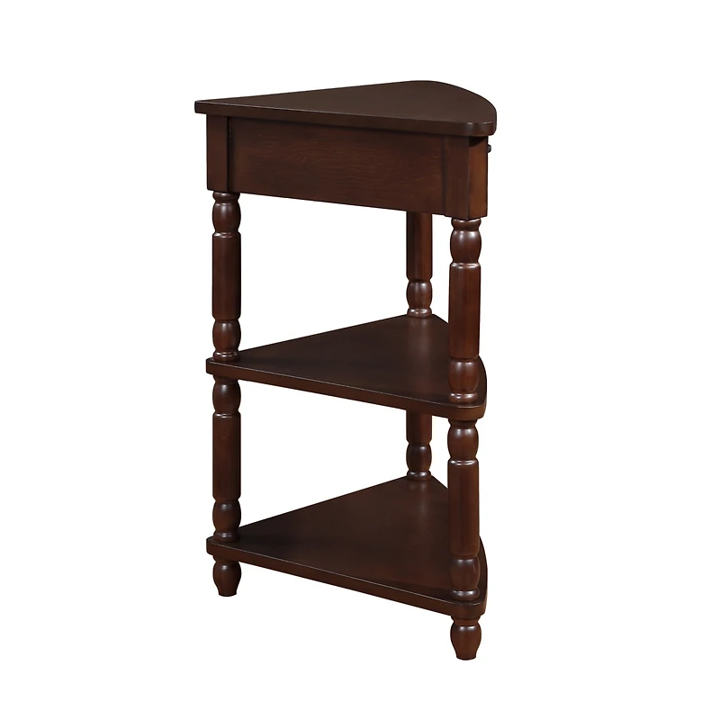 Streamdale Space-Saving Corner Table Solid Wood, Easy Assembly, Rounded Corners