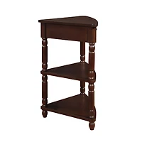 Streamdale Space-Saving Corner Table Solid Wood, Easy Assembly, Rounded Corners