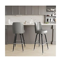Metal Barstool With Swivel Bucket Seat