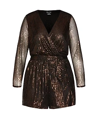 City Chic Plus Sequin Romper