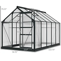 Outsunny 6' x 10' x 6.5' Large Polycarbonate Walk-in house,