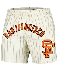 Pro Standard Men's Cream San Francisco Giants Pinstripe Retro Classic Woven Shorts