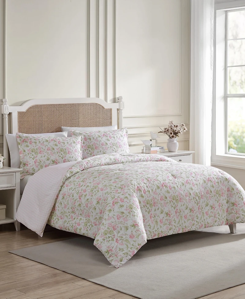 Laura Ashley Morning Gloria Reversible Piece Comforter Set