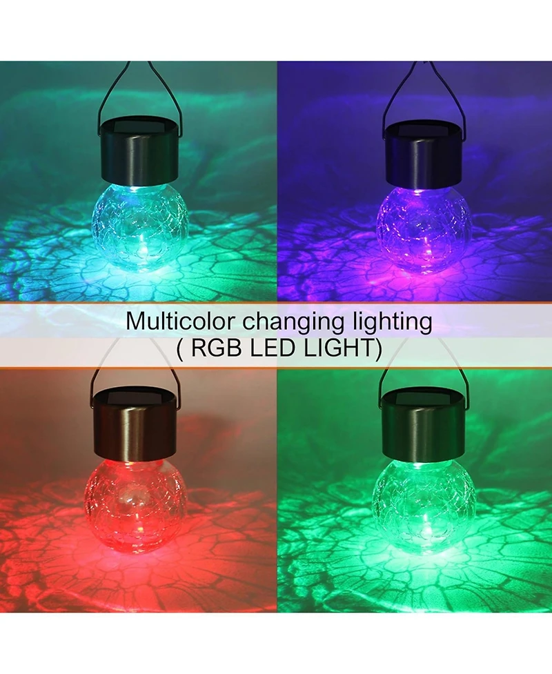 Maggift Solar Hanging Lights: Multi-Color, Outdoor - 8 Pack