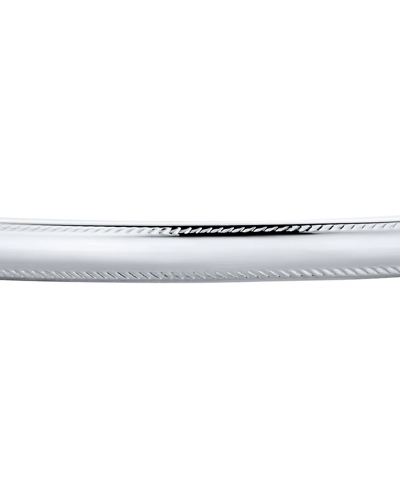 Bling Jewelry Plain Simple Dome Milgrain Edge Layering Stacking 3MM Shinny Sterling Silver RoundBangle Bracelet