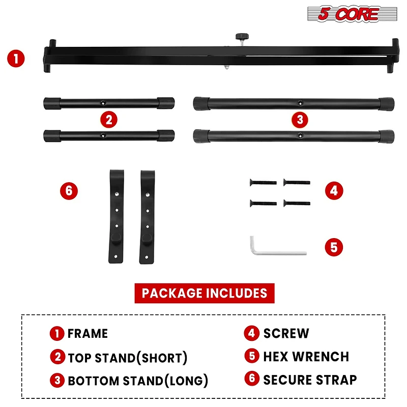 5 Core Keyboard Stand Digital Piano Riser Adjustable X Style Electric Key Board Casio Synth Holder