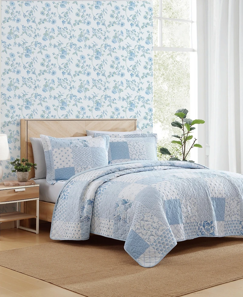 Laura Ashley Colleens Reversible 3 Piece Quilt Set, King