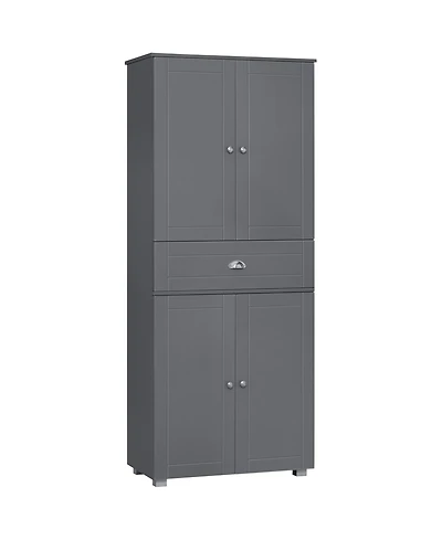 Homcom 71" Freesding Kitchen Pantry Cabinet with 2 Large Double Door Cabinets