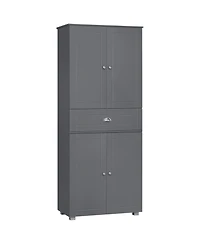 Homcom 71" Freesding Kitchen Pantry Cabinet with 2 Large Double Door Cabinets
