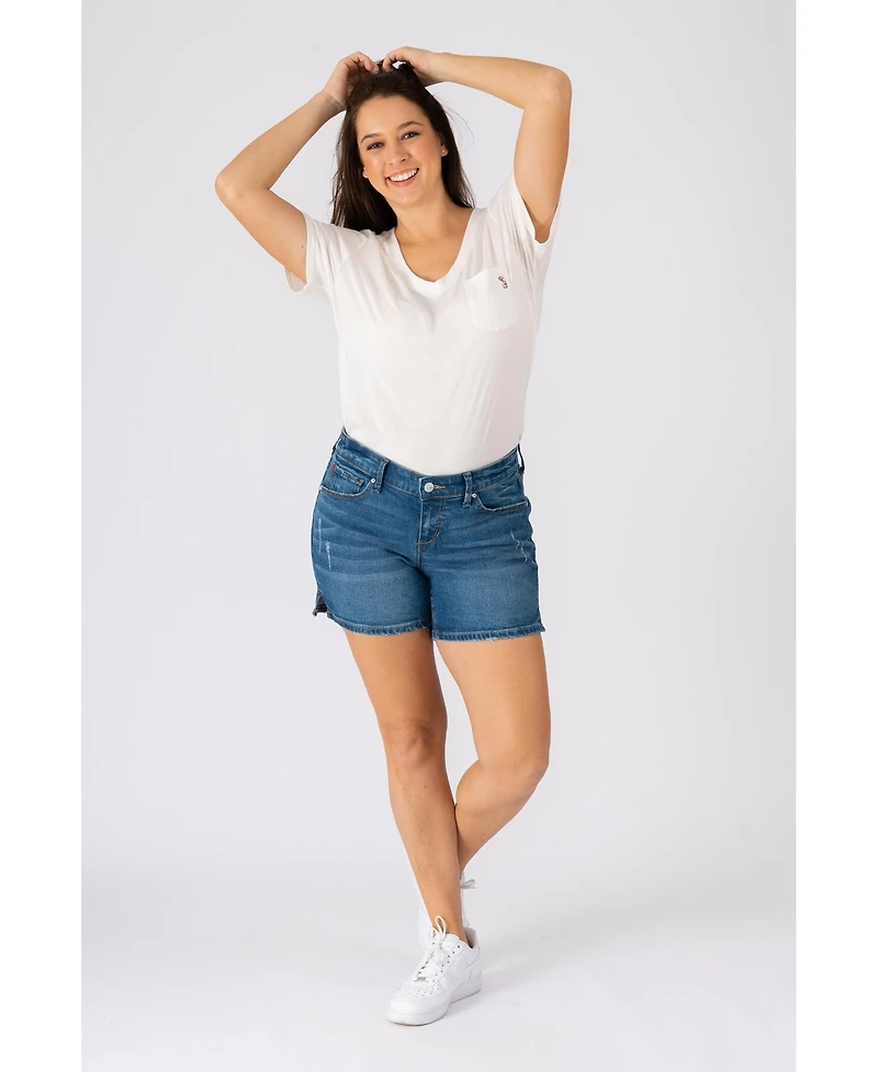 Slink Jeans Plus Denim Side Vents Shorts