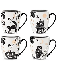 Lenox Assorted Haunted Halloween Mugs, Set of 4