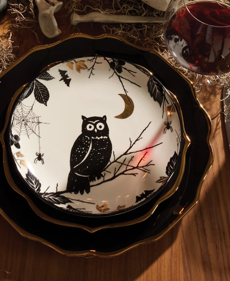 Lenox Vintage Halloween Haunted Assorted Accent Plates, Set of 4