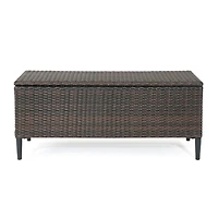 Streamdale Outdoor Resin Wicker Storage Unit for Patio | Pool Storage