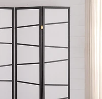 Streamdale 3-Panel Screen Room Divider, Black