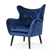 Streamdale Mid-Century Velvet Wingback Armchair with Playful Colors