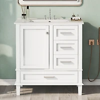 Streamdale 30" Modern Blue Bathroom Vanity with Sink and Storage