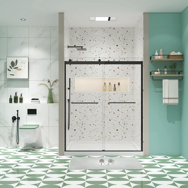Streamdale Bypass Shower Door, Reversible Opening, 56"-60" x 74