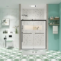 Streamdale Bypass Shower Door, Reversible Opening, 56"-60" x 74