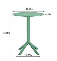 Streamdale Furniture 3 piece plastic arm chair Bistro Grs Premium Ocean Plastic, Green