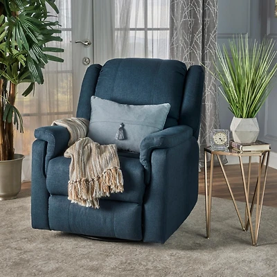 Streamdale Cozy Charcoal Swivel Glider Recliner