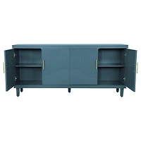 Streamdale Furniture Olive Green Modern Farmhouse Floor Cabinet with Adjustable Shelves