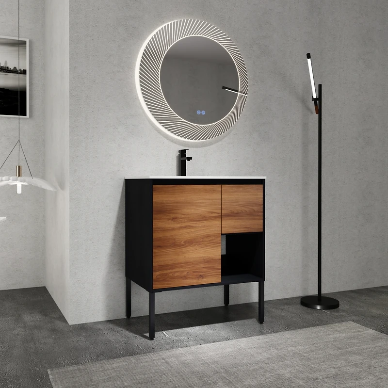 Streamdale Bathroom Vanity with Soft-Close Drawers and Gel Sink