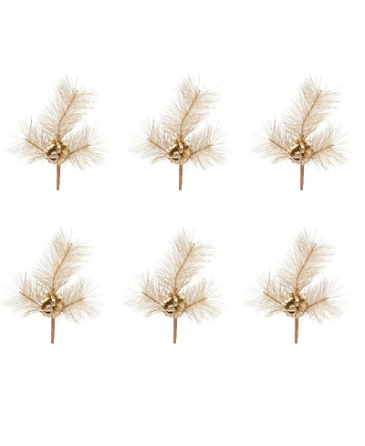 Set of 6 Nature-Inspired Pine Picks for Decorative Use