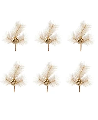 Set of 6 Nature-Inspired Pine Picks for Decorative Use