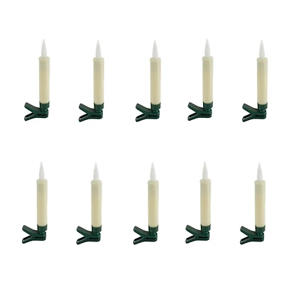 Led Fia Flame Clip-on Candle Taper or Suction Cup (Set of 10)
