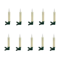 Led Fia Flame Clip-on Candle Taper or Suction Cup (Set of 10)