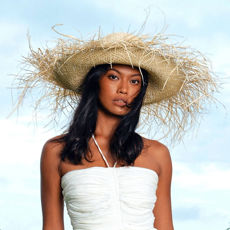 Brunna.co Catalina Palm Straw Hat In Natural Beige