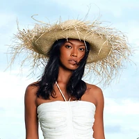Brunna.co Catalina Palm Straw Hat In Natural Beige