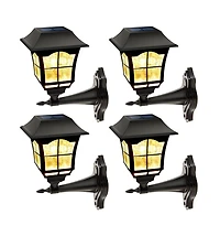 Maggift Solar Wall Lantern Outdoor Led Sconce - 4 Pack