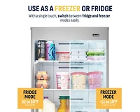 Newair 13.8 cu ft. Upright Freezer, Fridge Freezer Convertible, Garage Ready Refrigerator, Frost Free Freezer with Door Alarm, Stand up Deep Freezer,