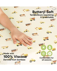 KeaBabies 2-Pack Mini Crib Sheets, Pack and Play Sheets Fitted, N Organic Fitted Sheet Cover
