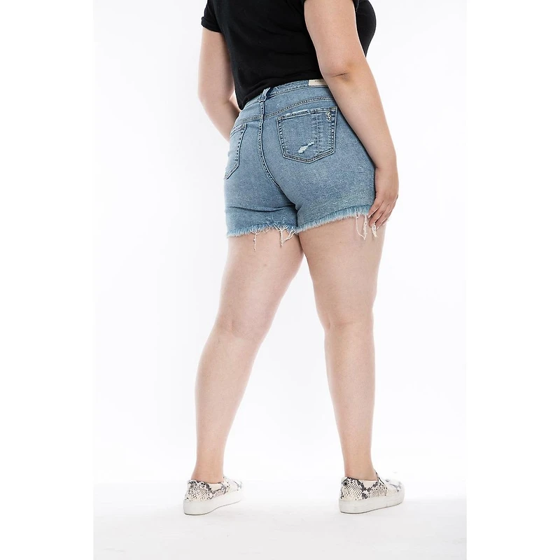 Slink Jeans Plus Denim Mid Rise Shorts