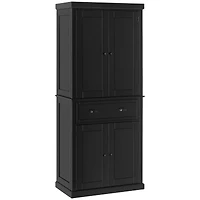 Homcom 72.5" Kitchen Pantry Cabinet with 4 Doors, Drawer,
