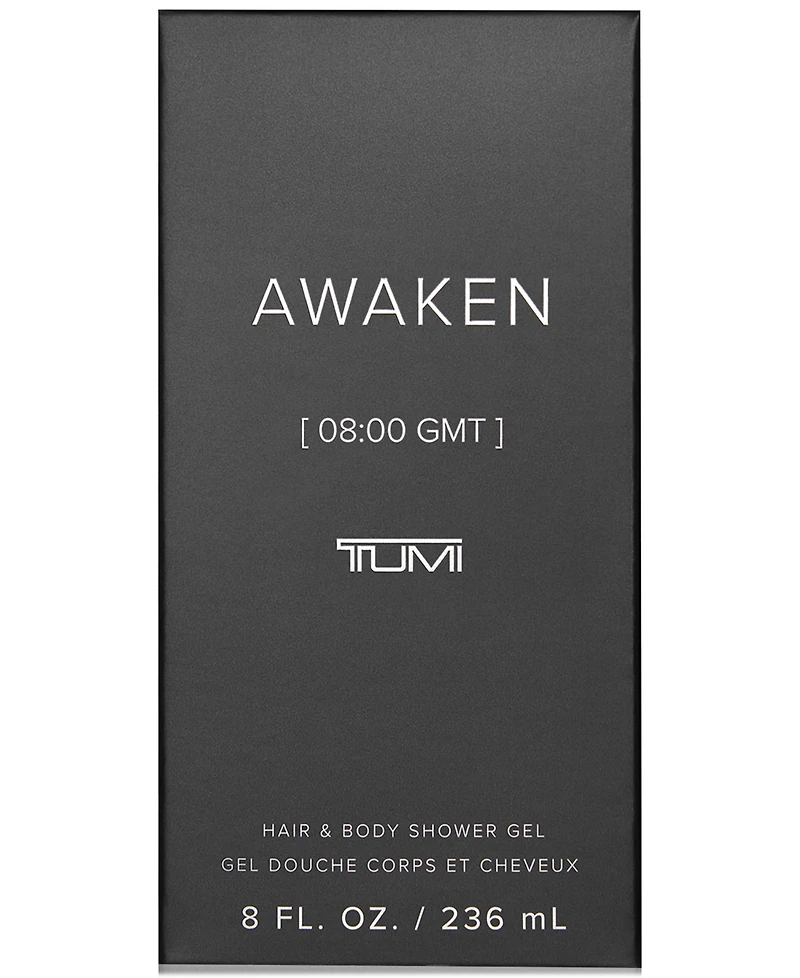 Tumi Men's Awaken [08:00 Gmt] Hair & Body Shower Gel, 8 oz.