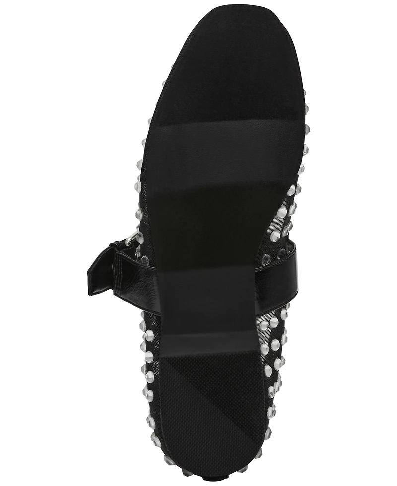 Dv Dolce Vita Women's Mellie Buckle Strap Mesh Mary Jane Flats