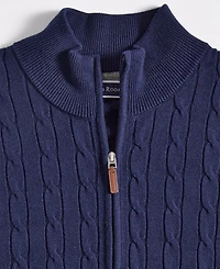 Club Room Men's Cable-Knit Full-Zip Sweater, Created for Macy's