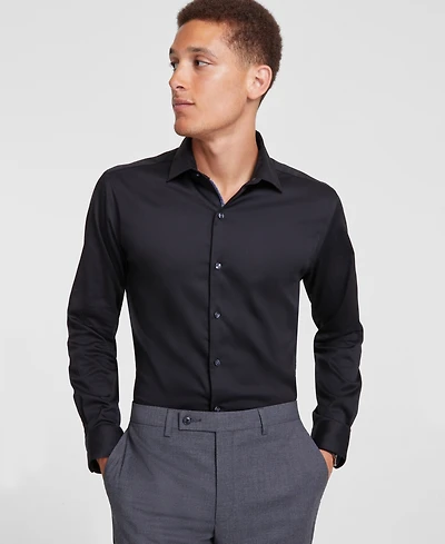 Bar Iii Men's Spread-Collar Sateen Dress Shirt