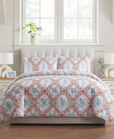 Closeout! Vcny Home Coastal 3-Piece Quilt Set, King